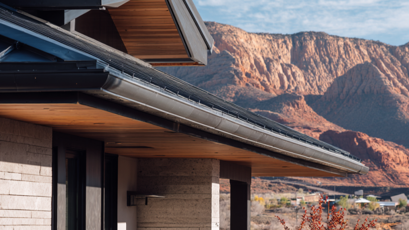 modern gutter system in Utah